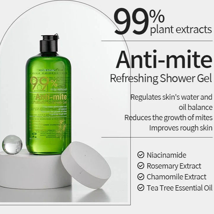 KORMESIC 99% Anti-mite Removal tea tree essential oil Refreshing Shower Gel - 450ml