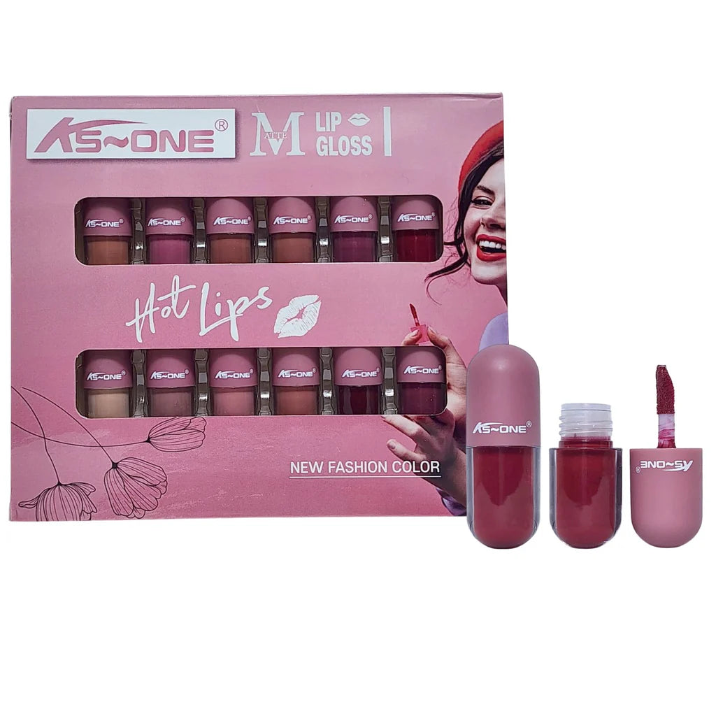 KS-ONE Mini Capsule Matte Lip Gloss Set 12pcs