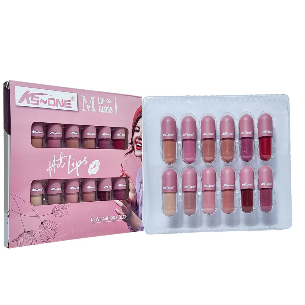 KS-ONE Mini Capsule Matte Lip Gloss Set 12pcs