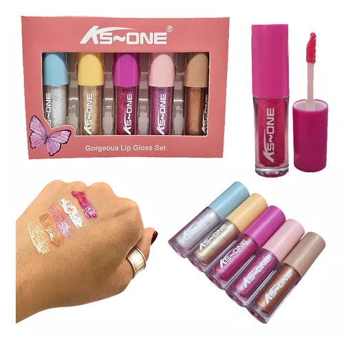 KS one lipgloss & eyeshadow 5pcs