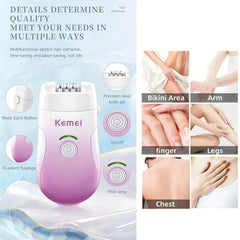 Kemei LCD Electric Tweezers Dry wet Use Portable Epilator