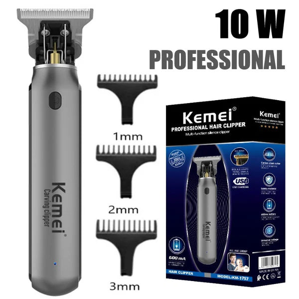 Kemei KM-1757 Hair Trimmer Rechargeable Hair Clipper Hair Cut Machine Beard