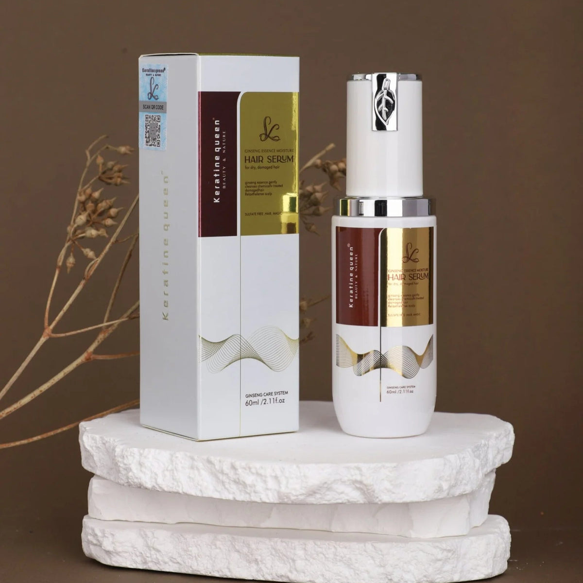 Keratine Queen Ginseng Essence Moisture Hair Serum 60ml