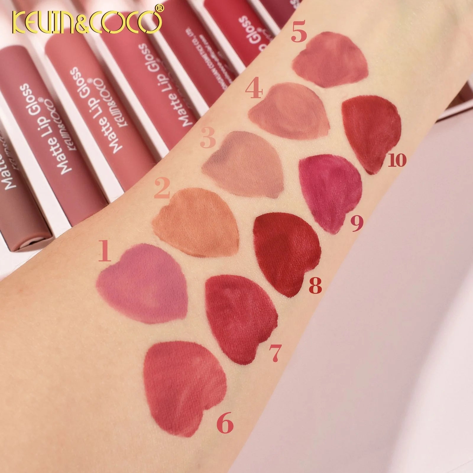 Kevin & Coco Super Matte 10 Pcs Lip Gloss Set