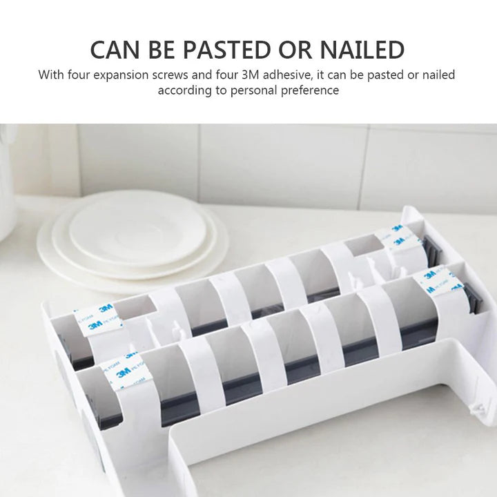 4 in 1 Wall-Mounted Foil, Cling Film & Paper Towel Holder