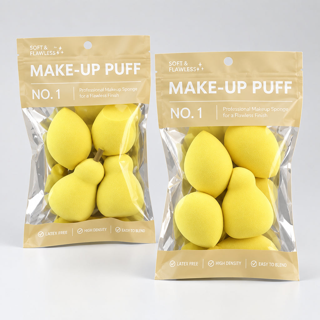 Pink Key Make-Up Puff - 4 Pcs