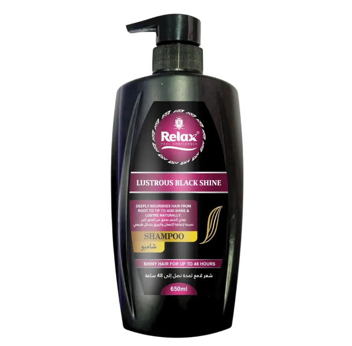 Relax Lustrous Black Shine Shampoo - 650ml