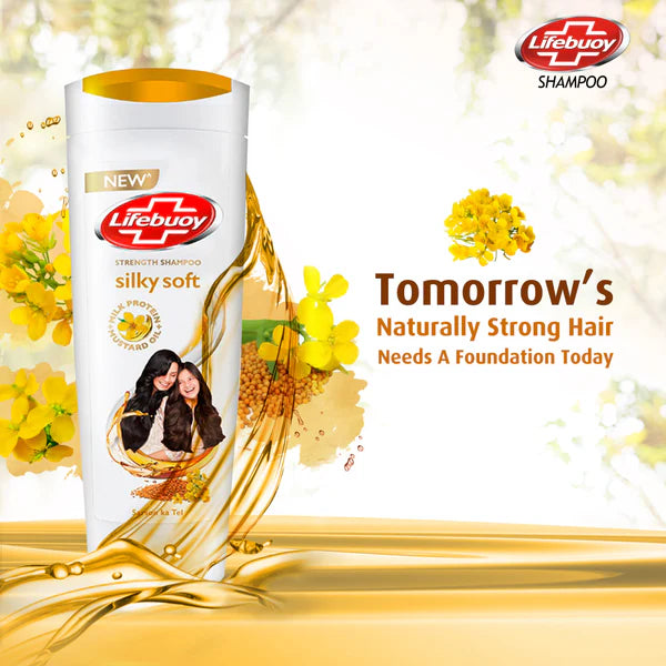 Lifebuoy Silky Soft Milk Protein + Mustard Oil Strength Shampoo 175ml