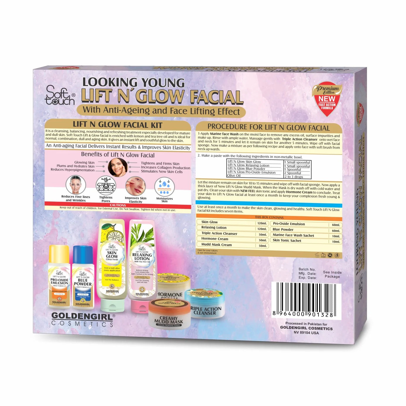 Soft Touch Lift n Glow Facial Set 9 items