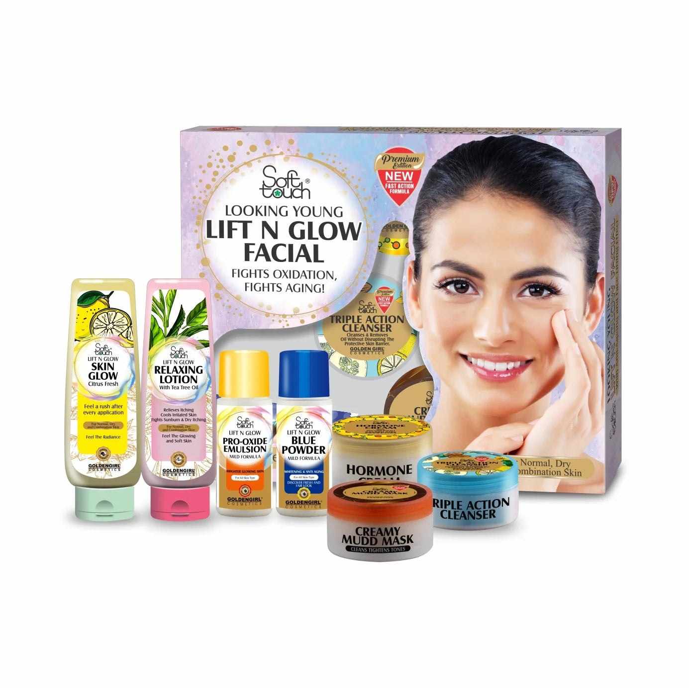 Soft Touch Lift n Glow Facial Set 9 items