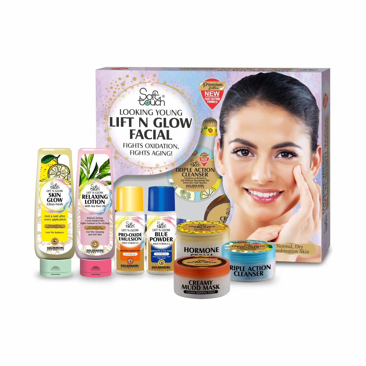 Soft Touch Lift n Glow Facial Set 9 items