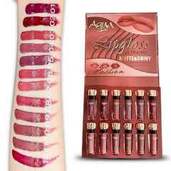 Aqua Color Line 12 Pieces Lip Gloss