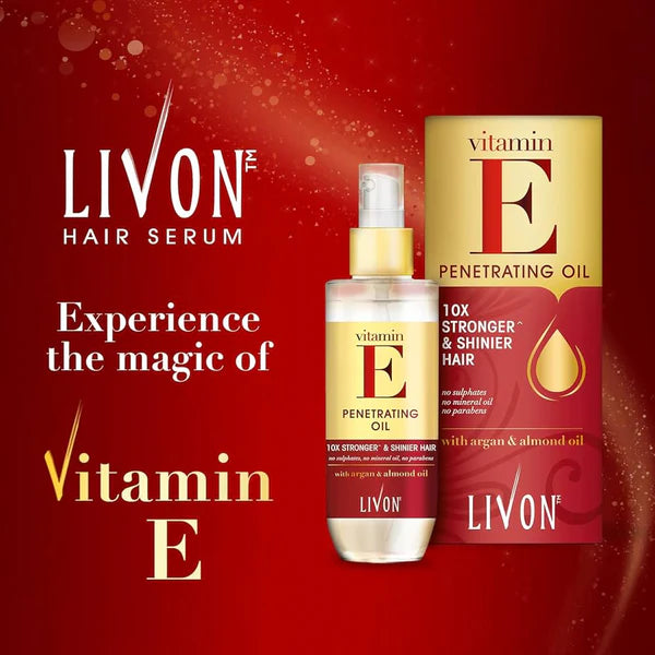 Livon Vitamin E Penetrating Serum Oil For Stronger & Thicker Hair - 100ml
