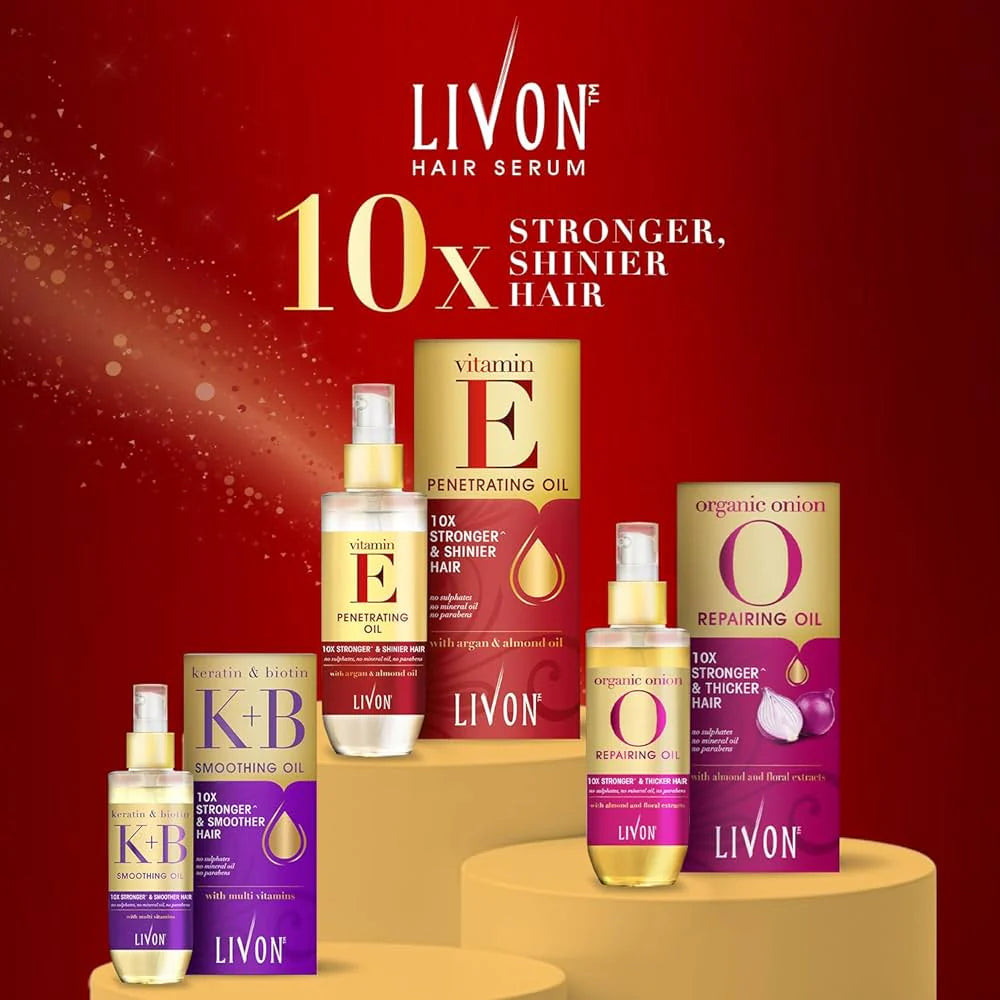 Livon Vitamin E Penetrating Serum Oil For Stronger & Thicker Hair - 100ml