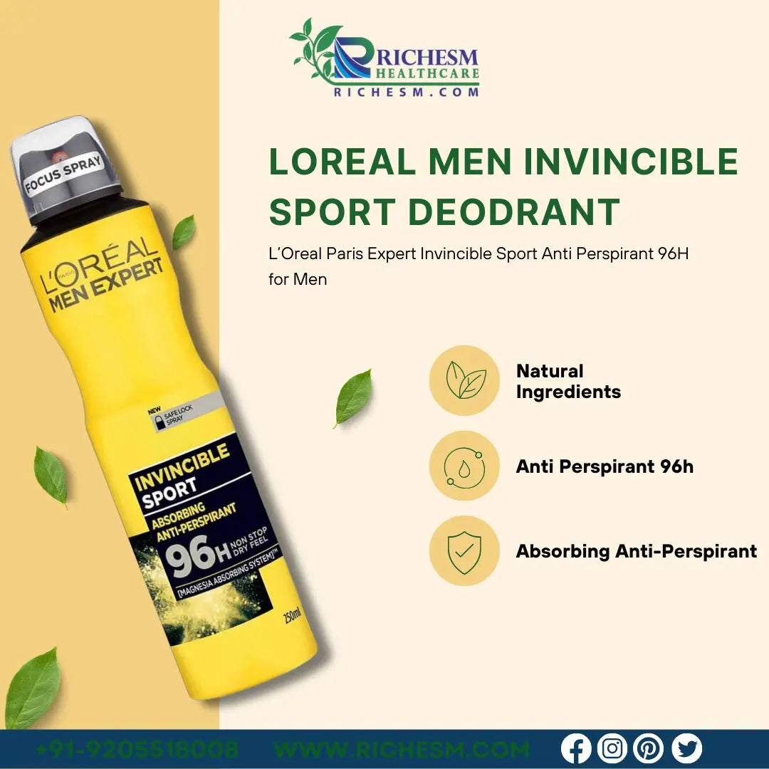 L'Oréal Men Expert Invincible Sport 96H Anti-Perspirant Deodorant Spray