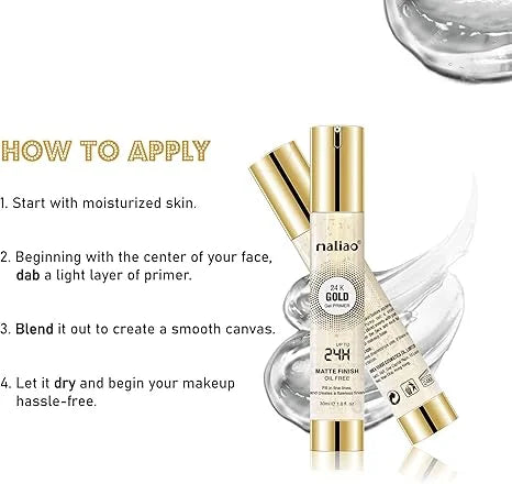 MALIAO 24K Gold Gel Matte Finish Oil-Free Primer 30ml