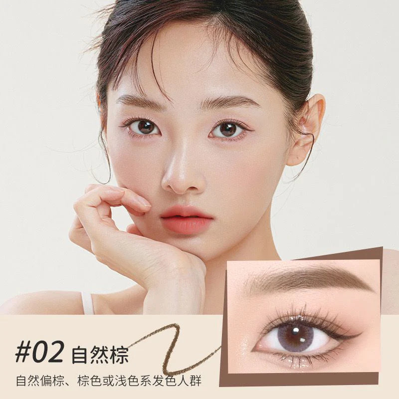 MANSLY 2 In 1 Eyebrow Pencil Natural Waterproof Smooth For Outlining Makeup Tool