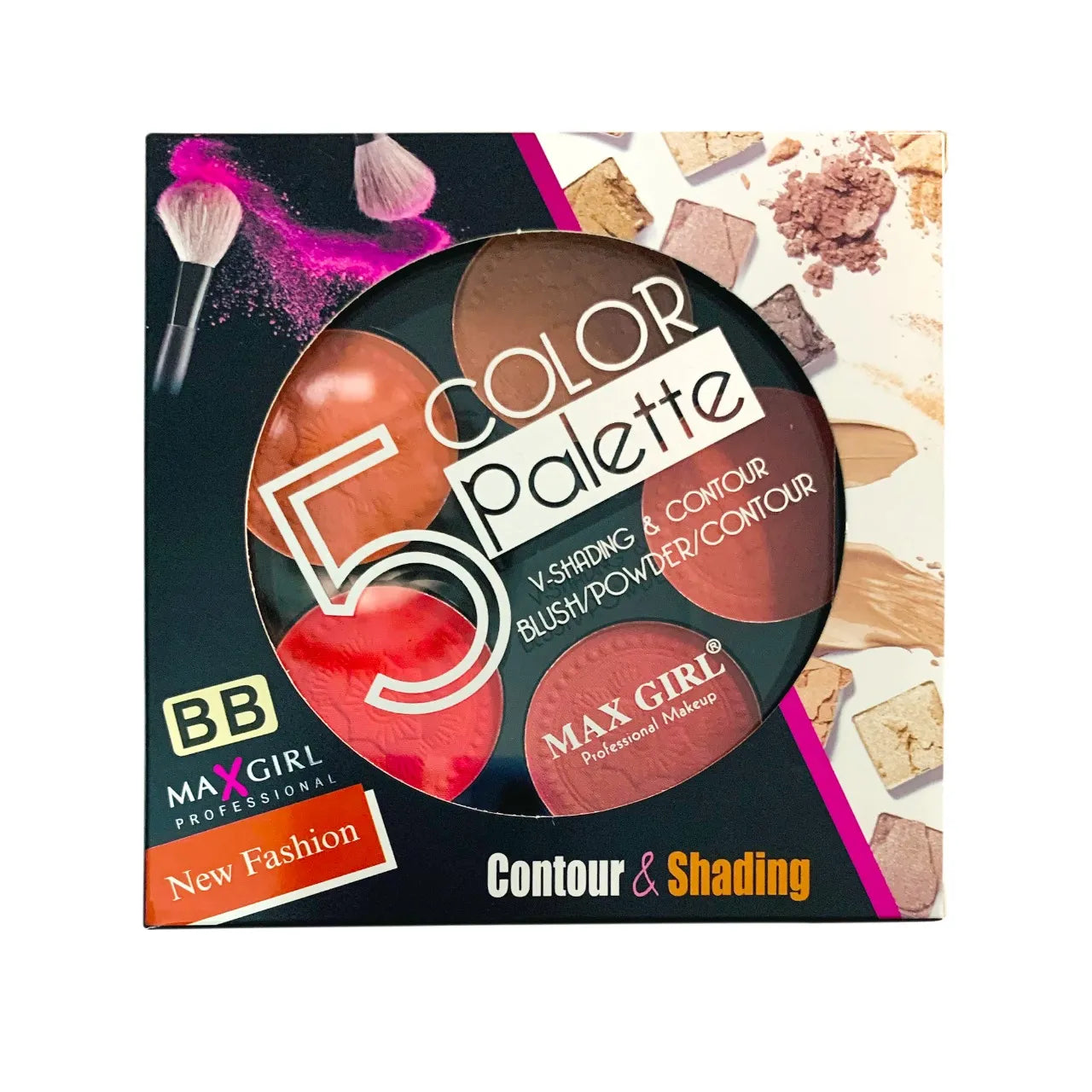 MAX GIRL Professional Makeup 5 Color Palette Blush Powder Contour Palette