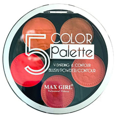 MAX GIRL Professional Makeup 5 Color Palette Blush Powder Contour Palette