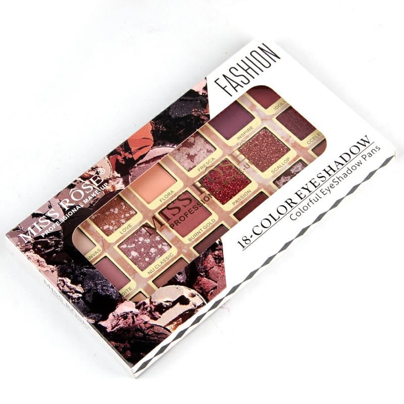 Miss Rose Rose Gold Eyeshadow Palette -  18 Colors