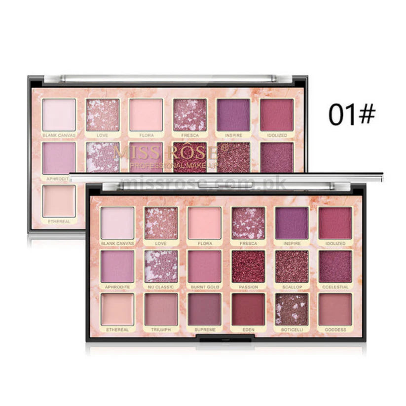 Miss Rose Rose Gold Eyeshadow Palette -  18 Colors