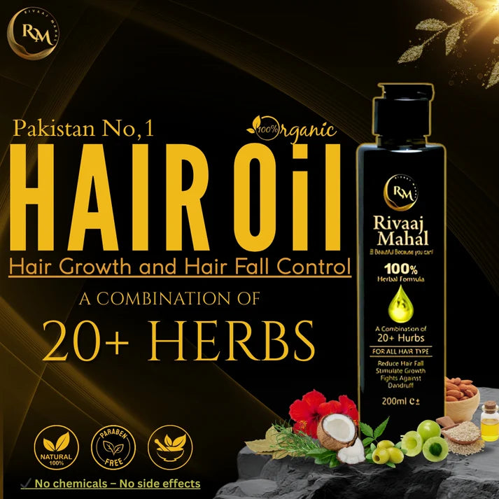 Rivaaj Mahal 20+ Herb Hair Oil - 200ml