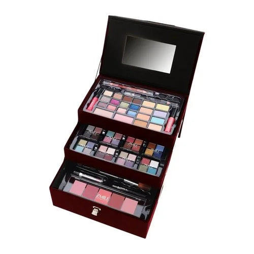 Make-up case Velvety Dark Berry 74 pieces
