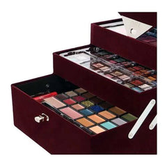 Make-up case Velvety Dark Berry 74 pieces