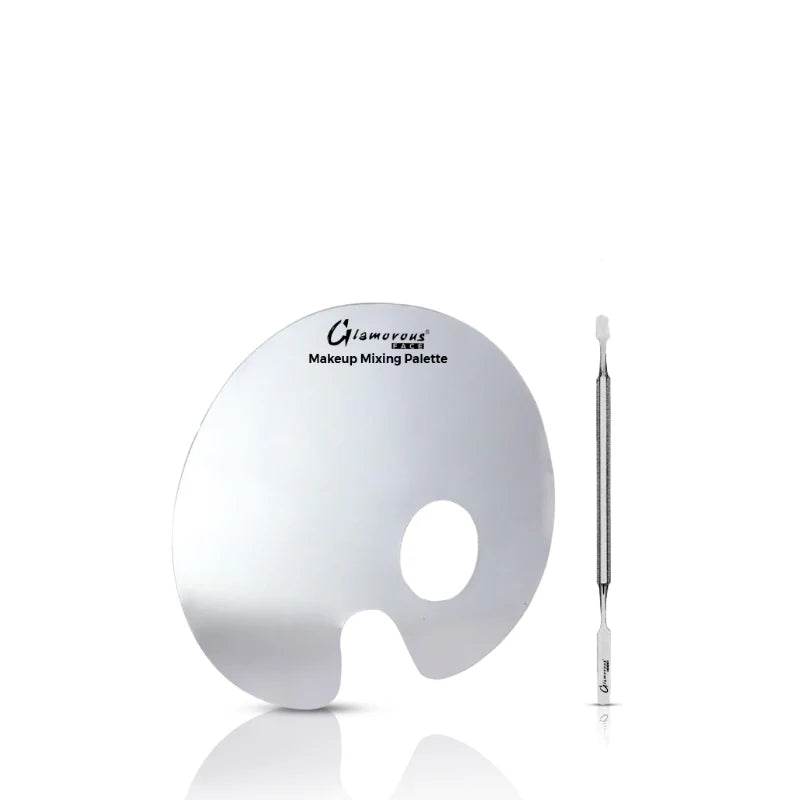 Glamorous Face Foundation & Base Mixing Palette with Spatula Stainless Steel