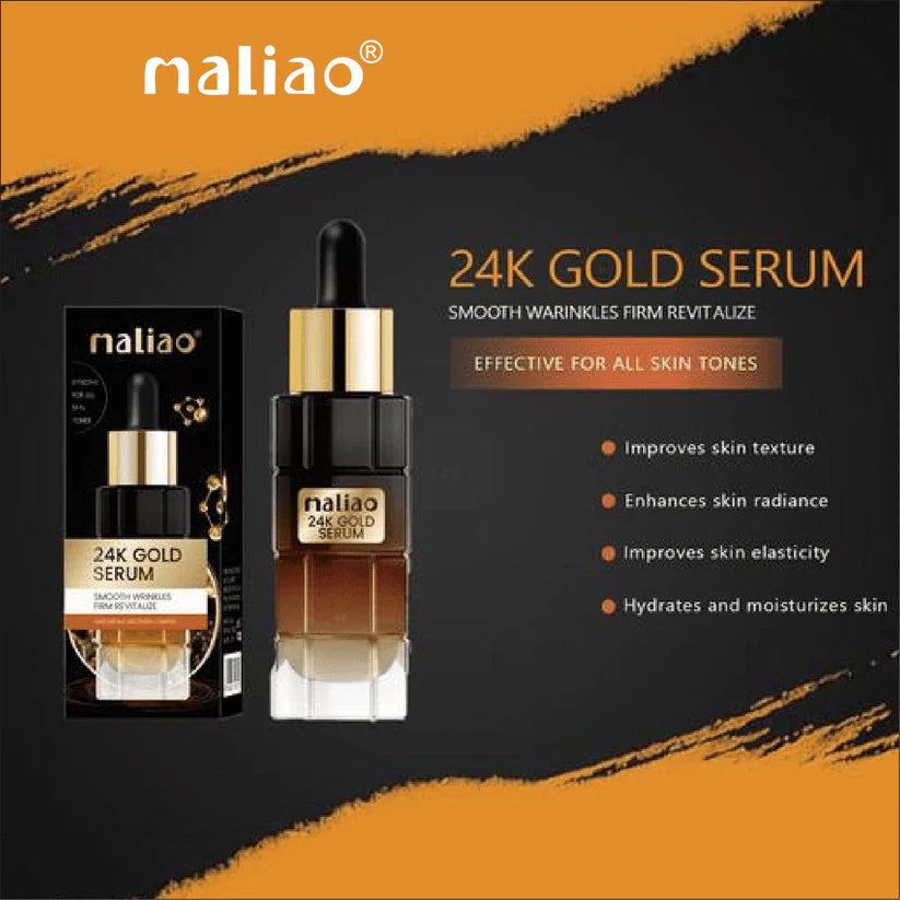 Maliao 24K Gold Serum for Smoothing Wrinkles & Revitalizing Skin - 30ml
