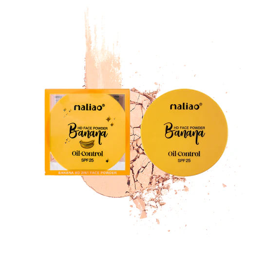 Maliao Banana HD 2 IN 1 Oil-Control Face Powder Compact - Matte Finish