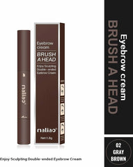 Maliao Eyebrow Cream Brush a Head Enjoy Sculpting Double-ended Eyebrow Cream 1.8g