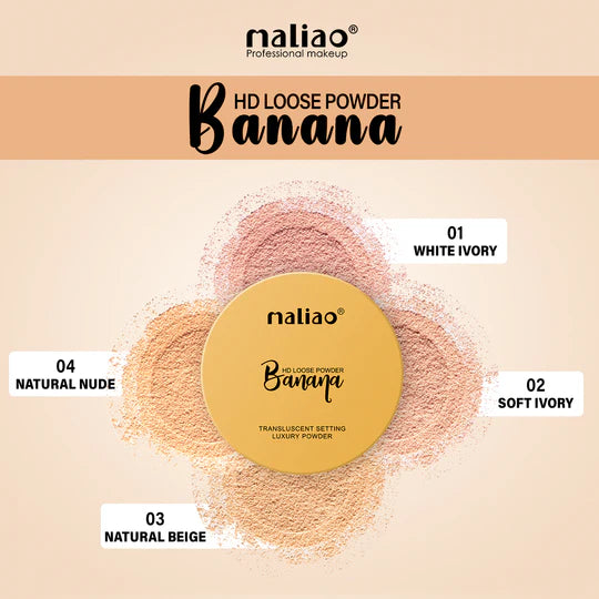 Maliao Luxury HD Banana Compact Powder - Perfecting Radiance for Flawless Skin