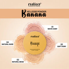 Maliao Luxury HD Banana Compact Powder - Perfecting Radiance for Flawless Skin