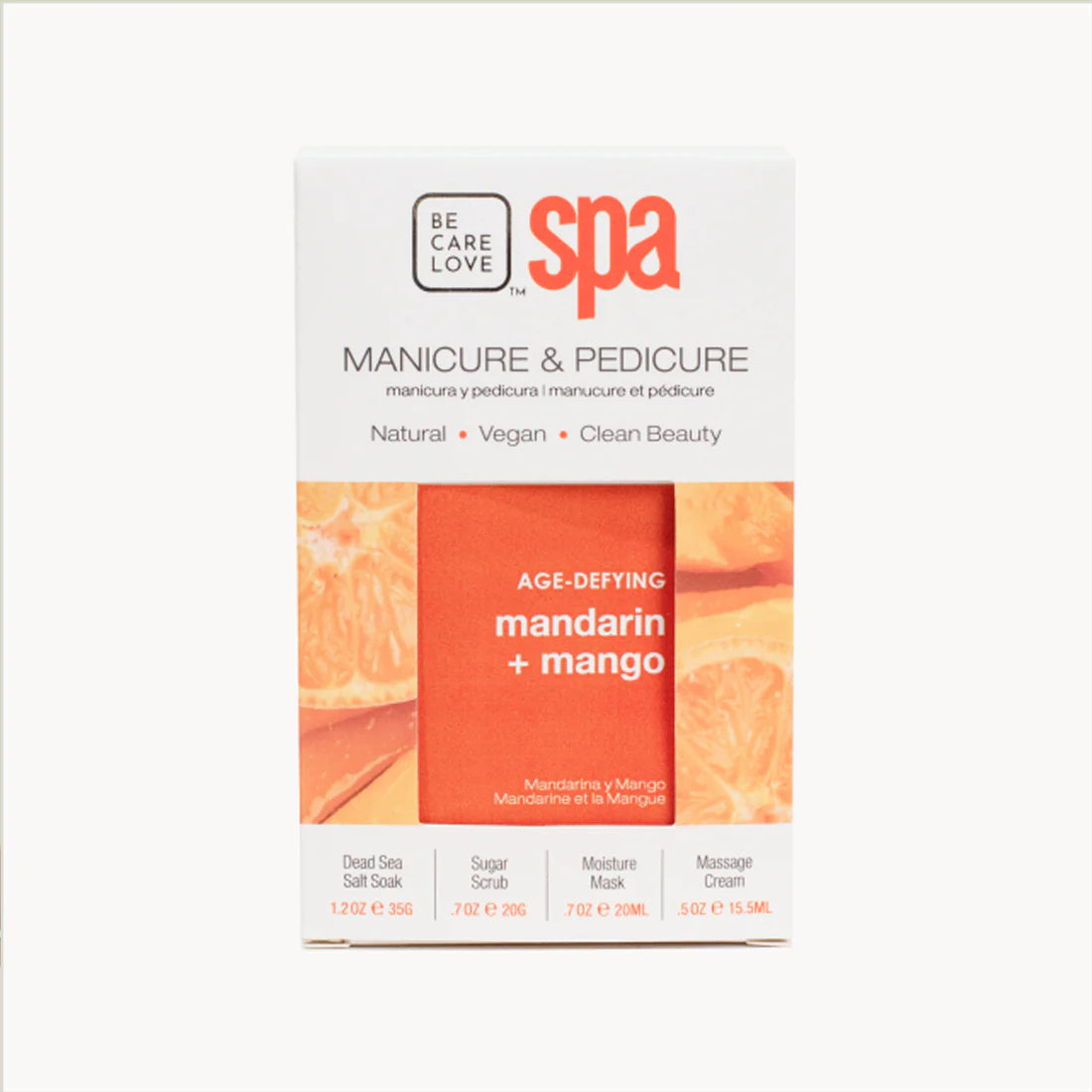 Be Care Love Mandarin and Mango Age-Defying Spa 4 Pcs Set