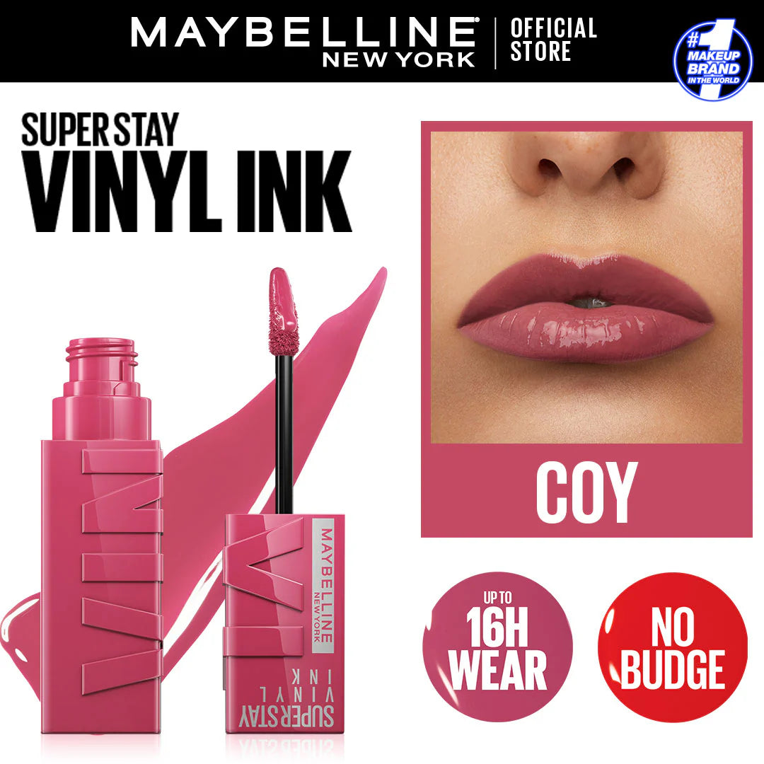 Original Maybelline Superstay Vinyl Ink Liquid Lipstick - Coy 20