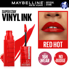 Original Maybelline Superstay Vinyl Ink Liquid Lipstick - Red Hot 25