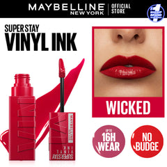 Original Maybelline Superstay Vinyl Ink Liquid Lipstick - Wicked 50