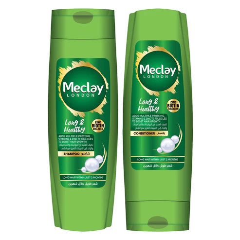 Meclay London Long & Healthy Shampoo - 185ml + Conditioner - 180ml Pair Box