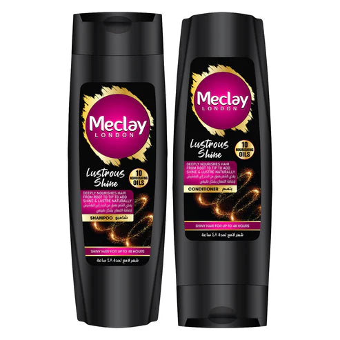 Meclay London Lustrous Shine Shampoo - 185ml + Conditioner - 180ml Pair Box