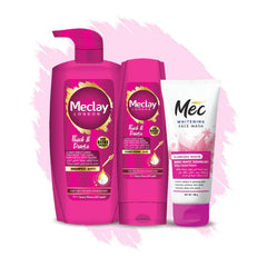 Meclay London Thick & Dense Shampoo - 660ml With Conditioner - 180ml + Mec Flawless White Face Wash Pair Box (Save Rupees 250)