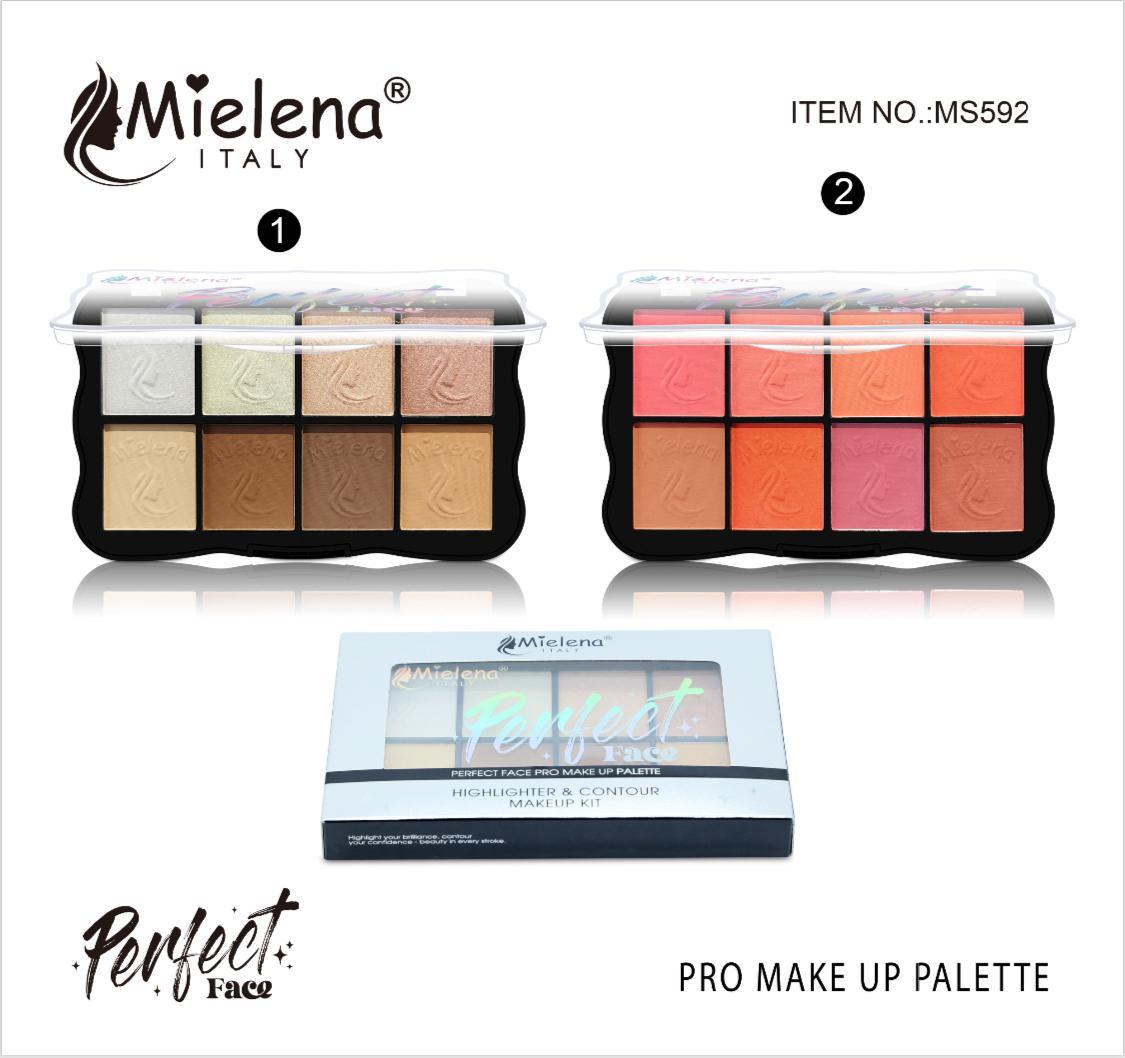 Mielena Italy 8 Colors Highlighters and Blushons Makeup Palette