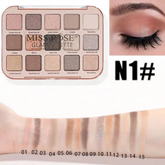 Miss Rose Glam Eyeshadow Palette -  15 Color
