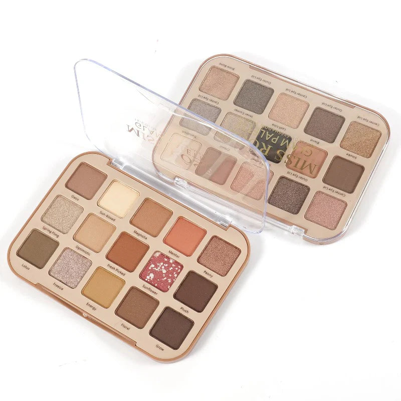 Miss Rose Glam Eyeshadow Palette -  15 Color