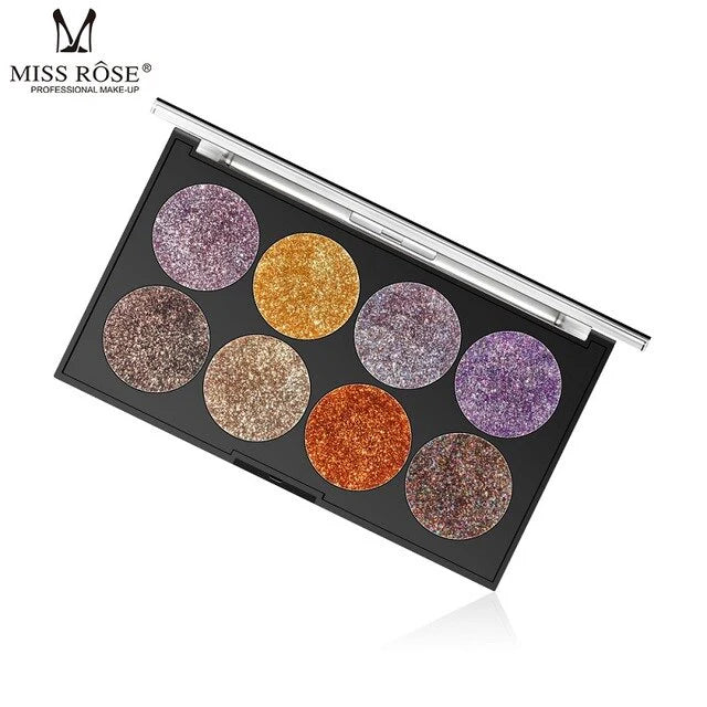 Miss Rose Makeup Palette Glitter - 8 Color
