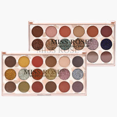 Miss Rose 12 Color Eyeshadow & 6 Color Glitter Palette
