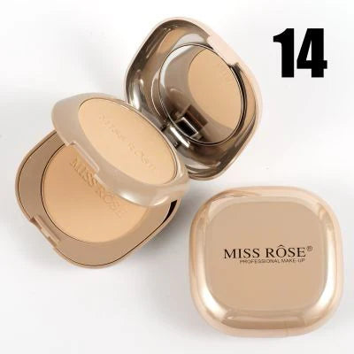 Miss Rose Pink Metallic Mirror Dual Compact Powder