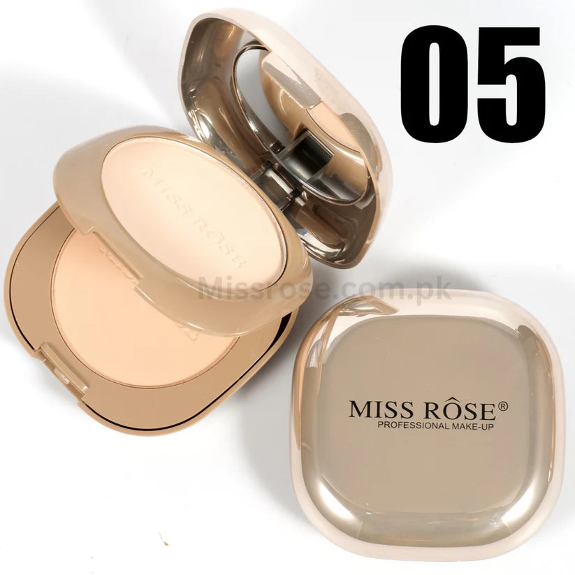 Miss Rose Pink Metallic Mirror Dual Compact Powder
