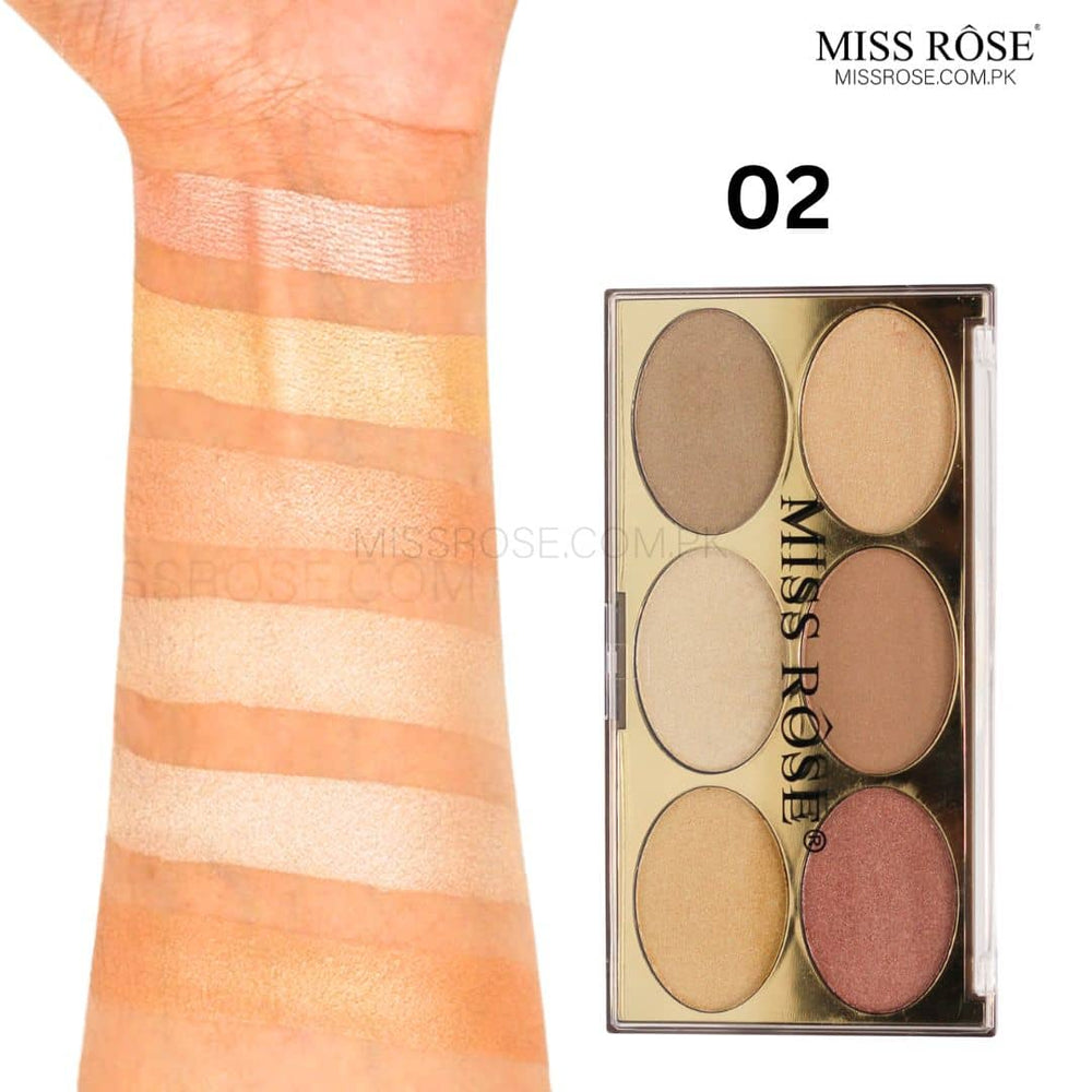 Miss Rose Com Pk Gilded Ellipse Highlighters Kit
