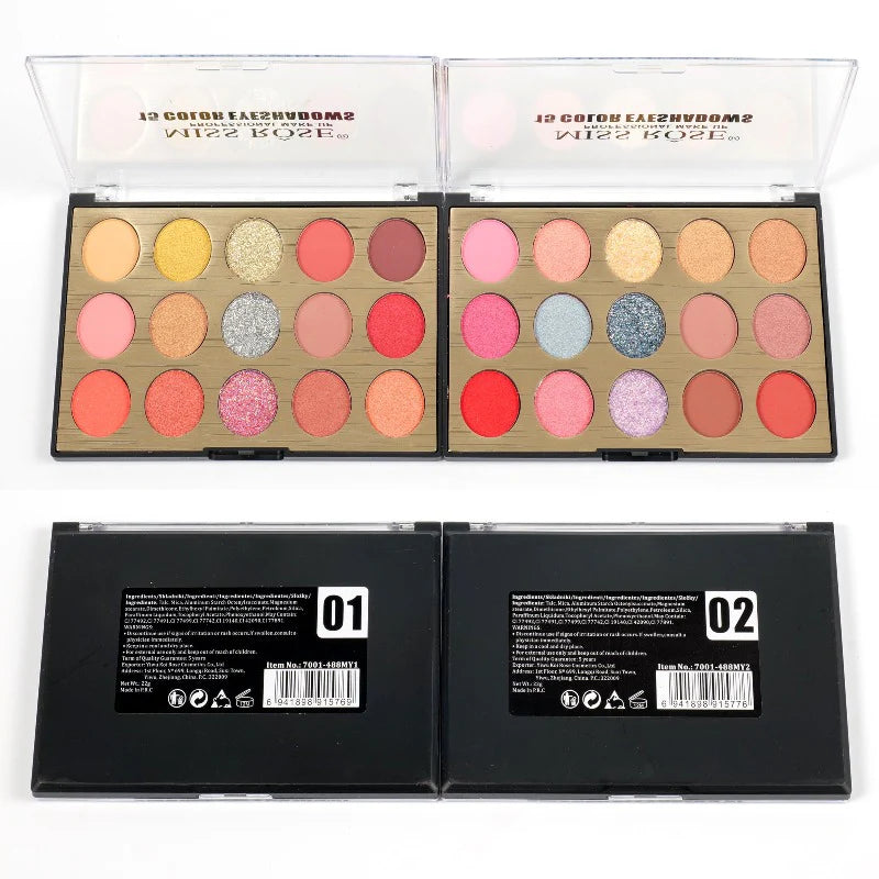 Miss Rose Spectrum Eye Palette - 15 Shades